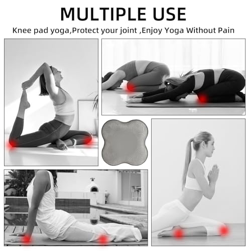 2-4 Pack Yoga Knee Pads, TPE Cushion for Pilates Exercise - color: 4pcs grey