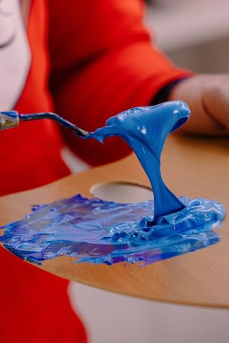 PEBEO Origin Acrylics 120ml Matte Acrylic Paint, Primary Cyan | Mixing-primary blue acrylic paint - matte, high viscosity, intense lightfast color, builds a full gamut, 100% recycled binder - color: Primary Cyan