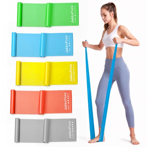 5 Pcs Resistance Bands for Working Out, Latex Free, Physical Therapy Bands, Exercise Bands Set for Stretching, Suitable for Rehab, Yoga,Pilates, Home Gym - color: Multicolor