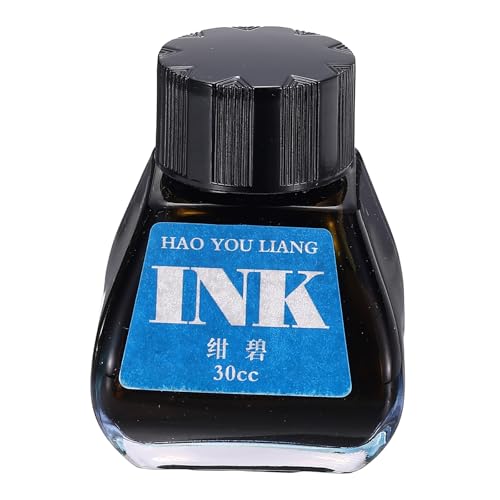 PATIKIL Fountain Pen Ink Bright Blue, 30ml Calligraphy Pen Bottled Ink Non-Carbon Colorful Smooth Flow Color Dip Drawing Set Art Supplies for Writing Painting Journaling - color: Bright Blue