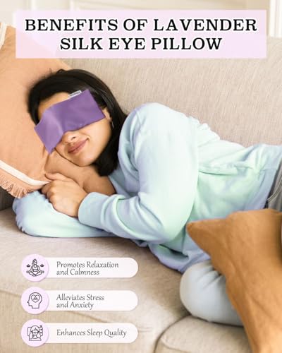 Hihealer Lavender Eye Pillow for Sleeping, Weighted Eye Mask for Spa, Yoga - color: Lilac 4 Pack