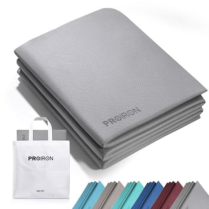 PROIRON Foldable Yoga Mat 0.24"/0.16" for Home Workout & Travel, Non Slip Travel Yoga Mats with Carry Bag, Packable Yoga Mat for Home Gym, Pilates, Fitness,Stretching - color: (0.24" TPE) Gray