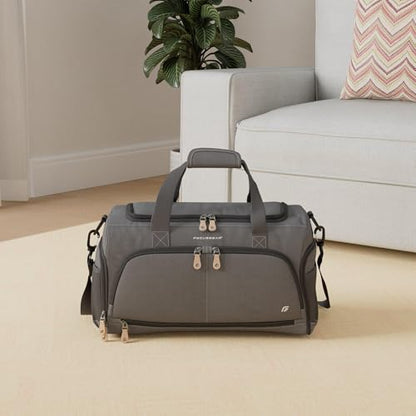Ultimate Gym Bag 2.0: The Durable Crowdsource Designed Duffel Bag with 10 Optimal Compartments Including Water Resistant Pouch - color: Charcoal, size: Medium (20")