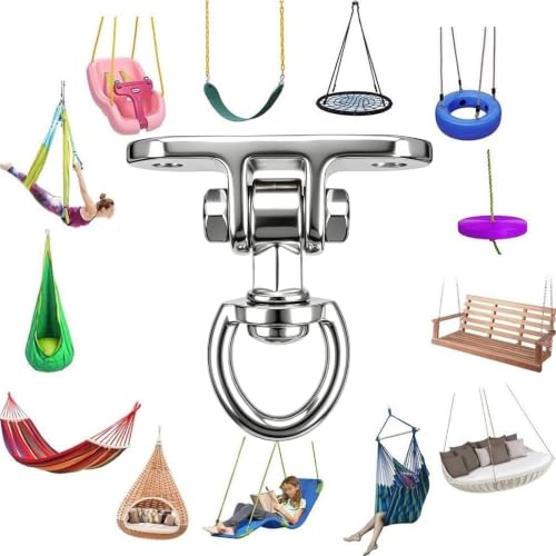Heavy Duty Swing Hanger 360°+180°Rotation 1500LB Capacity for Sandbag Yoga Swing Hammock Chair - style: 2-holes