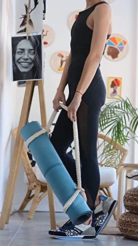 kiido Macrame Yoga Mat Carrying Strap [MAT NOT Included], Hand Woven Multi-Purpose Strap/Carrier - color: Ivory