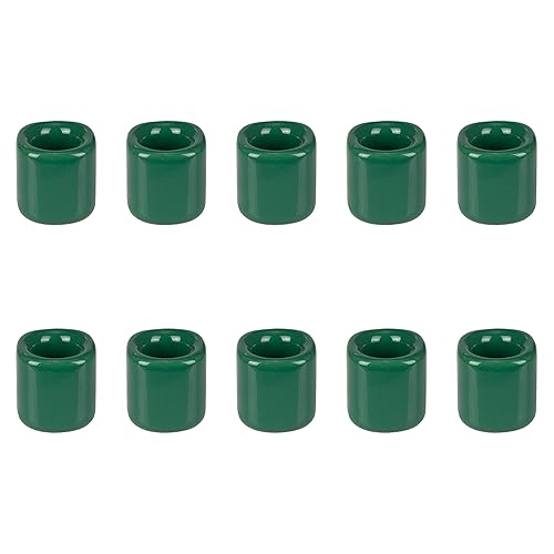 Mega Candles 10 pcs Green 1/2 Inch Diameter Ceramic Chime Ritual Spell Candle Holders, Great for Casting Chimes, Meditation, Rituals, Spells, Vigil, Witchcraft, Wiccan Supplies - color: Green, size: 10 Pieces
