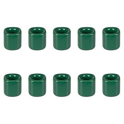 Mega Candles 10 pcs Green 1/2 Inch Diameter Ceramic Chime Ritual Spell Candle Holders, Great for Casting Chimes, Meditation, Rituals, Spells, Vigil, Witchcraft, Wiccan Supplies - color: Green, size: 10 Pieces
