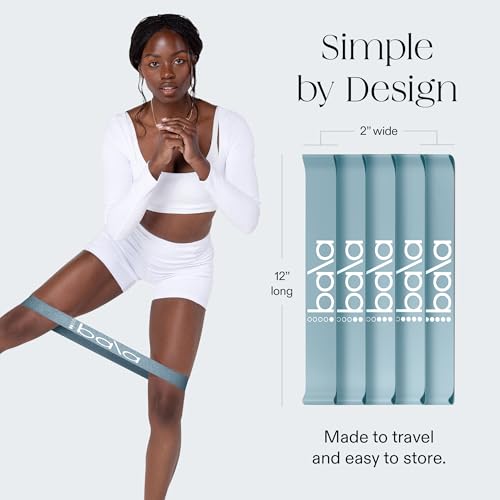 Bala Bands Resistance Bands, Elastic Booty Bands for Home Workouts, 5 Pack - color: Sea