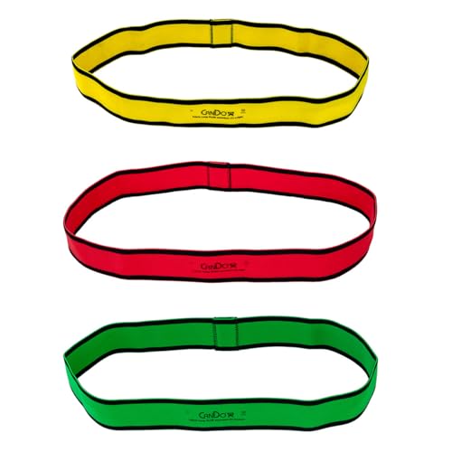 CanDo Fabric Loop Plus, Resistance Exerciser Loops, Set of 3 - size: 18", style: X-Light to Medium Strength
