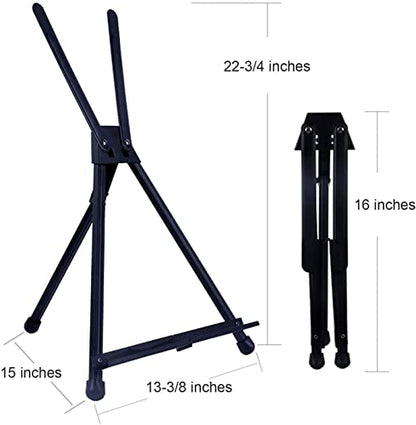 Tosnail 4 Pack 22 Inches Art Easel Stand Tabletop, Aluminum Display Stand, Photo Holder Display Stand for Artist, Students, Adults, Kids Painting