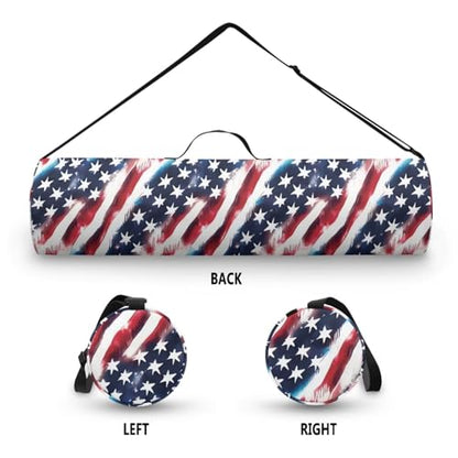 Yoga Mat Bag for Women & Men Full-Zip Yoga Mat Carrier Bag for Class Workout Park with Adjustable Strap - color: American Flag00