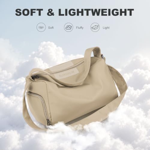 Womens Mini Gym Bag with Shoe Compartment 20L, Khaki - color: Khaki