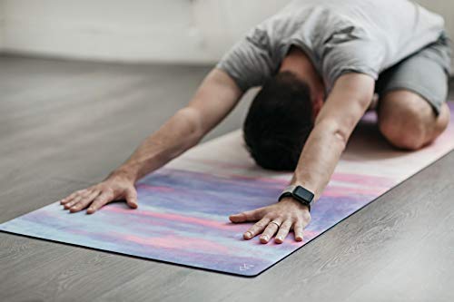 YOGA DESIGN LAB | The Combo Yoga Mat | 2-in-1 Mat+Towel | Eco Luxury | Ideal for Hot Yoga, Power, Bikram, Ashtanga, Sweat | Studio Quality | Includes Carrying Strap! - color: Breathe, size: 3.5mm
