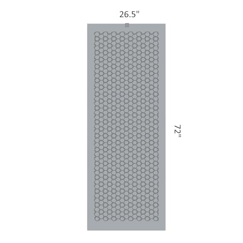 Eunzel Double Sided Silicone Yoga Mat Towel, 72" x 26.5" | Double-Sided Silicone Grip, Non Slip Surface, Absorbent Microfiber, Hot Yoga & Vinyasa - color: Grey