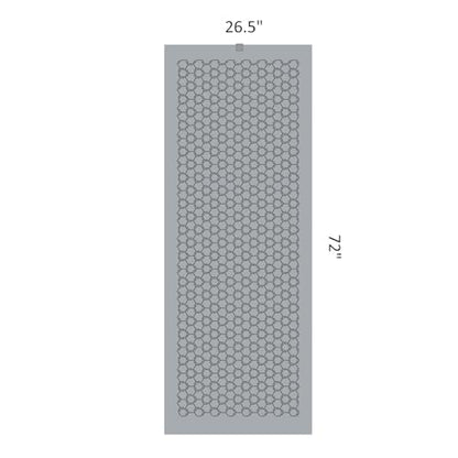 Eunzel Double Sided Silicone Yoga Mat Towel, 72" x 26.5" | Double-Sided Silicone Grip, Non Slip Surface, Absorbent Microfiber, Hot Yoga & Vinyasa - color: Grey