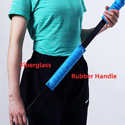 Elastic Fitness Stick Elastic Bar Body Exercise Bar Muscle Training for Exercise Tremor Stick Shoulder Rehabilitation Physical Therapy, Aerobics,Body Shaping Home Gym Yoga, Pilates - color: Blue
