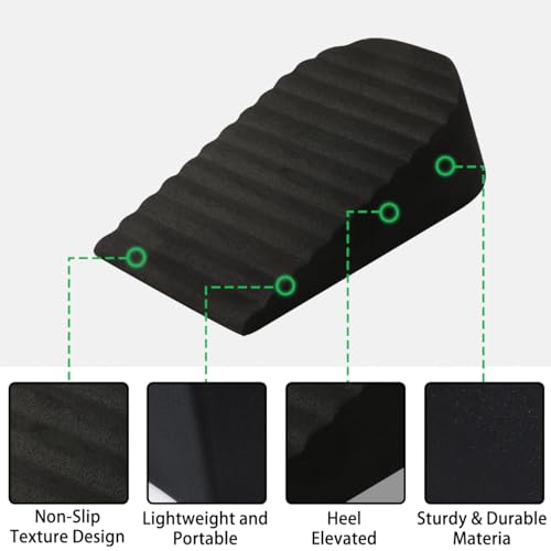 Squat Wedge Block by SEWD - Non-Slip Slant Board for Elevated Heel Squats, Knees Over Toes, Deadlifts – Perfect for Reverse Step Ups and Split Squats.