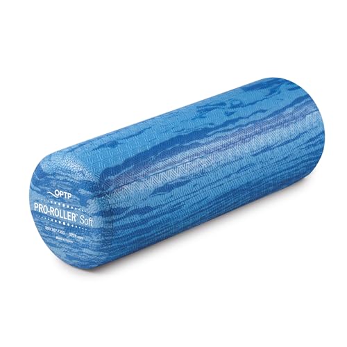 OPTP PRO-Roller Soft Density Foam Roller – Round, Short Blue, 18" x 6" - color: Blue 18" X 6" Short Round Roller
