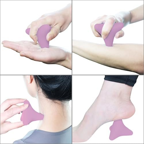 Manual Trigger Point Massage Tool Small Massager Ball 3″×2.6″ Purple - color: Purple