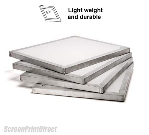 Aluminum Screen Printing Frame 20x24-110 Count White Mesh Silk Screen | Pre-Stretched Screen Printing Frame, Aluminum Screen Mesh, High Tension, Mesh Counts 40-230 Available, Made In USA - size: 110