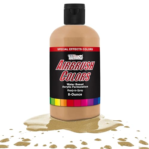 U.S. Art Supply Pearlized Gold Pearl Acrylic Special Effects Airbrush Paint - 8oz Ready to Spray Air Brush Paint for Nails, Models, Fabric - Water-Based Air Brush Painting - color: Gold Pearl, size: 8 Fl Oz (Pack of 1)