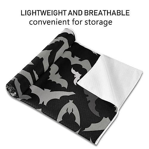 Yoga Mat Towel Halloween Bats, 73" x 27" - color: Halloween Bats