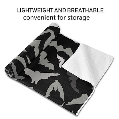 Yoga Mat Towel Halloween Bats, 73" x 27" - color: Halloween Bats