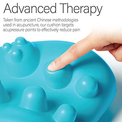 Kanjo Acupressure Neck Pain Relief Cushion | Cervical Traction Device & Acupressure Cushion for Muscle Tension & Relaxation | Helps Relieve Neck & Shoulder Pain | Blue - style: Original Neck Cushion - Blue