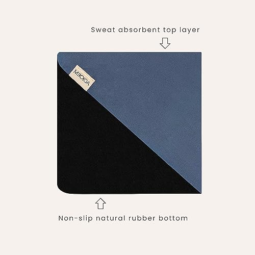 Travel Yoga Mat 1.5mm | Foldable, Lightweight Mat | Use for Travel, Backpacking, Yoga Retreat, Outdoors, Gym, Pilates, Machine Washable, Eco-Friendly - color: Space