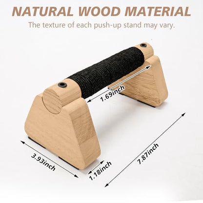 Parallettes Bars - Wooden Calisthenics Equipment for Handstand Training, Push Up Bars & Calisthenics Bar - Handstand Blocks and Pushup Handles for Men - size: 20cm