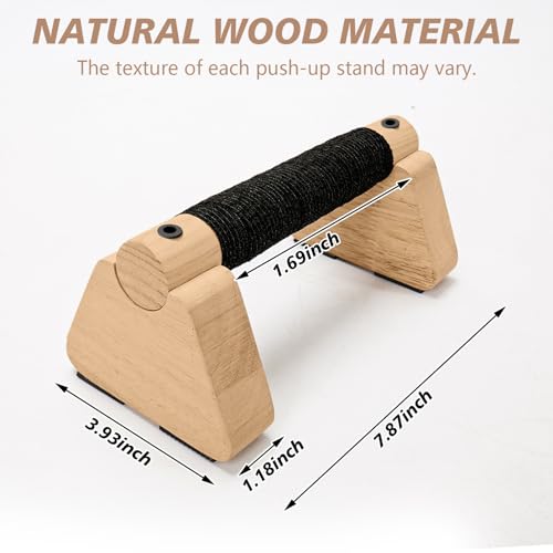 Parallettes Bars - Wooden Calisthenics Equipment for Handstand Training, Push Up Bars & Calisthenics Bar - Handstand Blocks and Pushup Handles for Men - size: 20cm