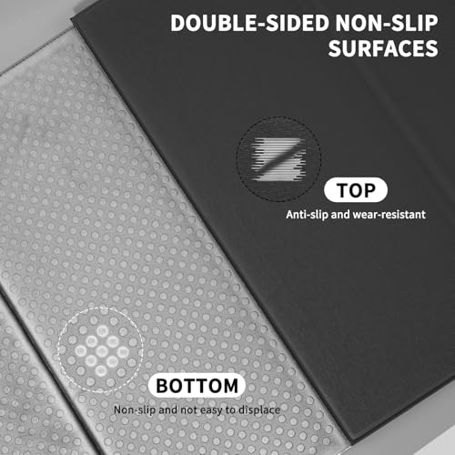 Foldable Yoga Mat Extra Large 74"×31.5" - color: Black+Gray
