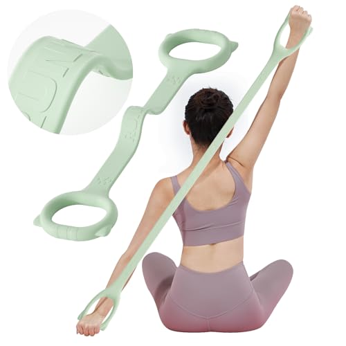Figure 8 Workout Resistance Band - 3 Elasticities Optional 20 30 40lb, Thicker Durable Arm Back Shoulder Exercise Elastic Rope Yoga Straps Pilates Flexbands, Physical Therapy Stretch Bands - color: 20LB Green