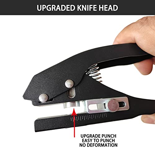 Single Hole Punch, Heavy Duty Single Hole Punch Hole Punches Portable Hand Held for Tags Cards Plastic (15MM Black) - color: 15MM BLACK