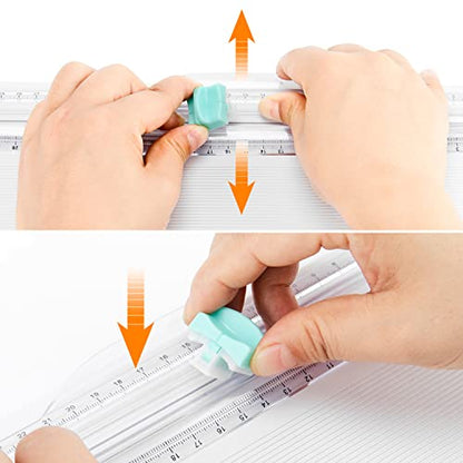 Paper Trimmer Replacement Blades: Automatic Security Safeguard Paper Cutter Blade Refills Mint Green (4 Pack)…
