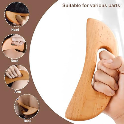 8-in-1 Wood Therapy Massage Tools, Lymphatic Drainage Massager Maderoterapia Kit, Wooden Massager Body Sculpting Tools for Muscle Pain Relief, Anti-Cellulite, Body Contouring and Shaping - color: 8pcs
