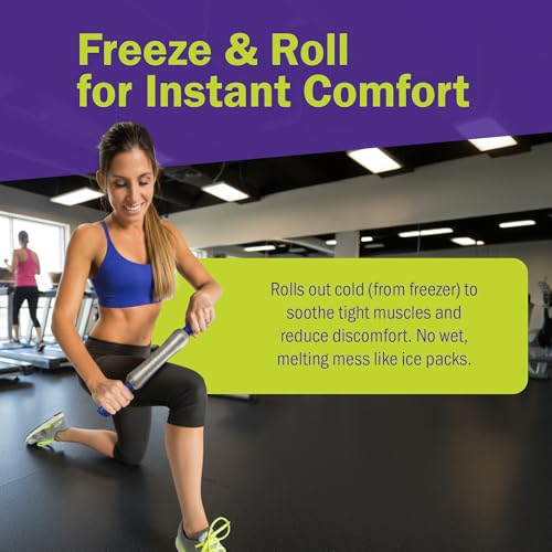 GoFit Polar Roller Cold Compression Therapy Massage Bar for Muscle Relief, Recovery, and Targeted Massage, Blue, 9.8 x 4.8 x 2.8 Inches - size: 1 Count (Pack of 1)