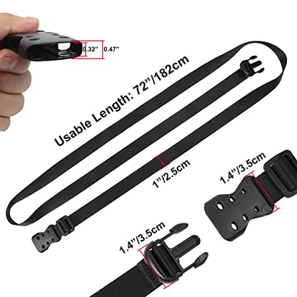 Ayaport Utility Straps with Buckle 72" Quick-Release Adjustable Nylon Straps Black 4 Pack - size: 1''x72"