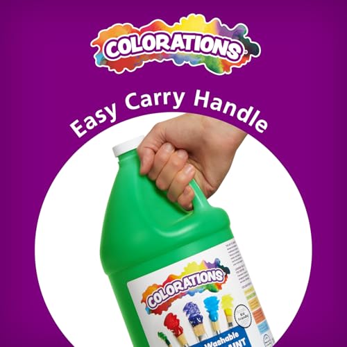 Colorations Paraben-Free Washable Yellow Tempera Paint for Kids, 1 Gallon | Vibrant, Non-Toxic and Made in the USA - color: Yellow