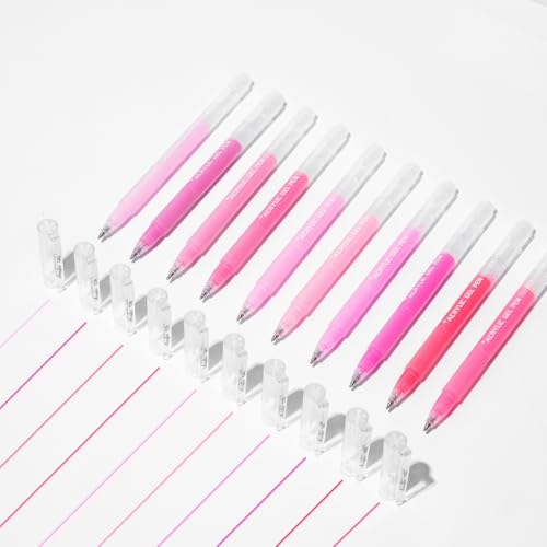 ROSYMENG 10 Colors Acrylic Gel Pens Set, Big-Capacity Ink Acrylic Paint Pen for Adults Coloring Books, Waterproof Paint Markers for Canvas, Rock, Wood, Drawing Doodling, Ceramic, Fabric, DIY Crafts - color: 10 Color(Pink)