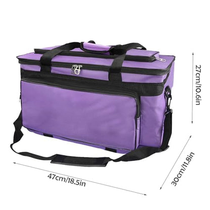Art Supplies Organizer Bag Craft Tool Storage Tote Carrying Case Artist Travel Carrier Waterproof Paint Box Foldable For Drawing Sketch Painting Large Capacity, purple, 18.5x11.8x10.6inch(47x30x27cm) - color: purple