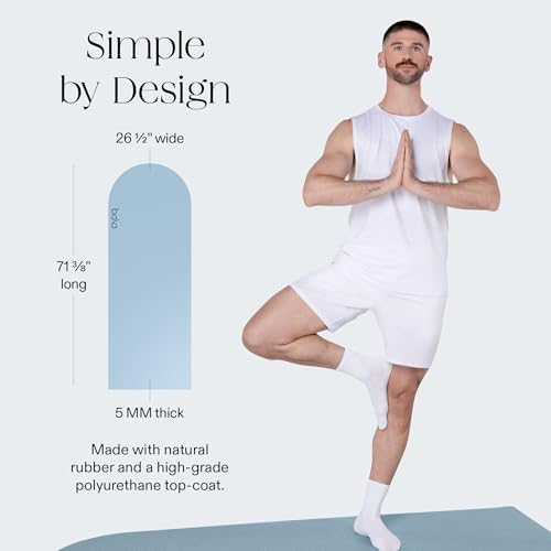 Bala Yoga Mat for Home Gym, Non-Slip Exercise Mat for Home Yoga - color: Sea, style: Mat - 5mm