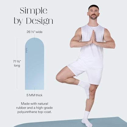Bala Yoga Mat for Home Gym, Non-Slip Exercise Mat for Home Yoga - color: Sea, style: Mat - 5mm