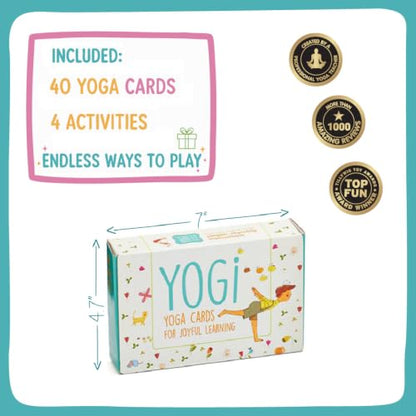 YOGi FUN Yogi Kit Card Game, 40 Yoga Cards Rhyming Game, Award Winning Educational Activities, Includes 2 Cardboard dice. for ADHD, Therapy, Montessori, Waldorf, Classroom