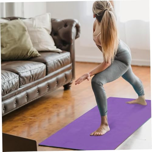 Hot Yoga Towel - Microfiber Non Slip Yoga Mat Towel with Grip Dot Sweat Absorbent Towel for Hot Yoga, Pilates and Fitness 72" x 24", Purple