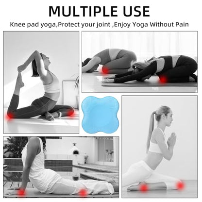 2-4 Pack Yoga Knee Pads, TPE Cushion for Pilates Exercise - color: 4pcs-blue