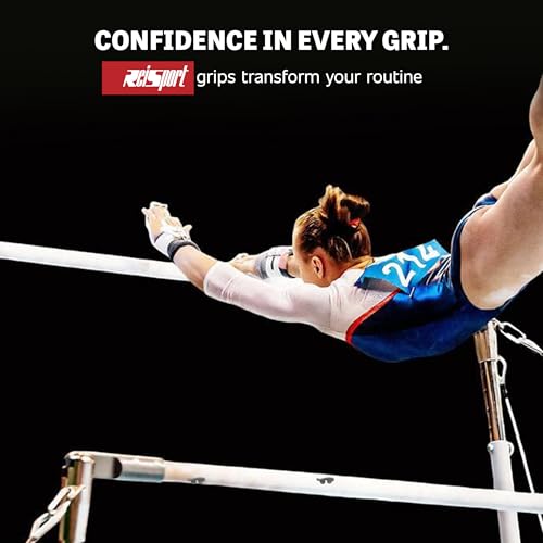 Reisport Women's Uneven Bar Gymnastics Grips - Durable Leather Hand Grips for Gymnastics Bars Women & Girls - Gymnastics Equipment & Accessories for Advanced Gymnasts - size: Small, style: Double Buckle
