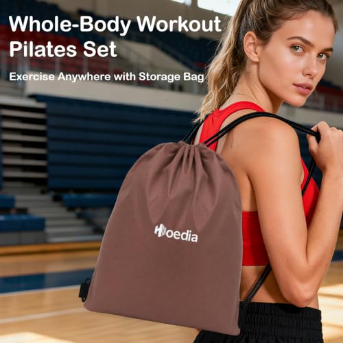 Hoedia Pilates Kit for Women, Pilates Equipment Ring and Ball Set - color: Brown