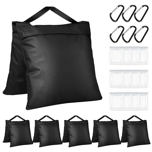 6 Pack Sandbag for Weight, Heavy Duty Sandbags,Empty Sandbag,No Sand - size: 6 PCS