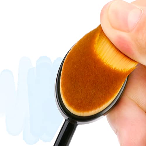 UNIMEIX 6 Pack Blending Brush for Card Making Crafting Ink Blender Brushes Set Tool Paper Background Brush Drawing (Brown) - color: Brown, size: 6 Pack Brush